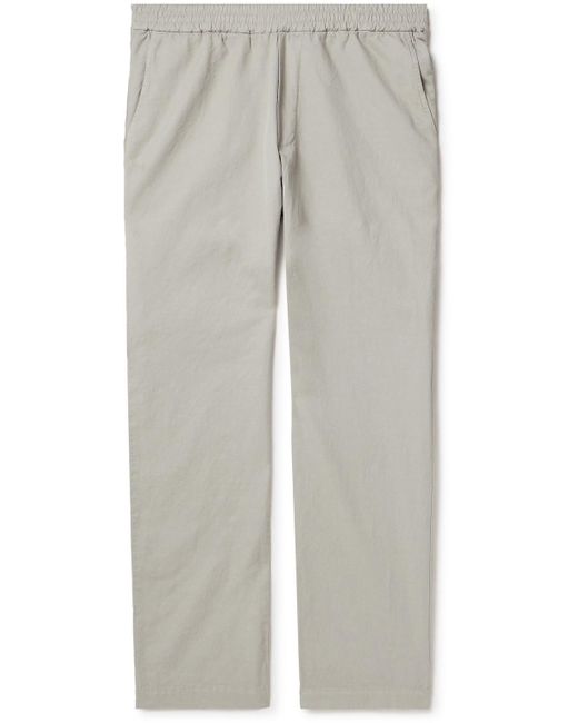 Barena Gray Torsador Straight-leg Cotton-blend Drill Trousers for men