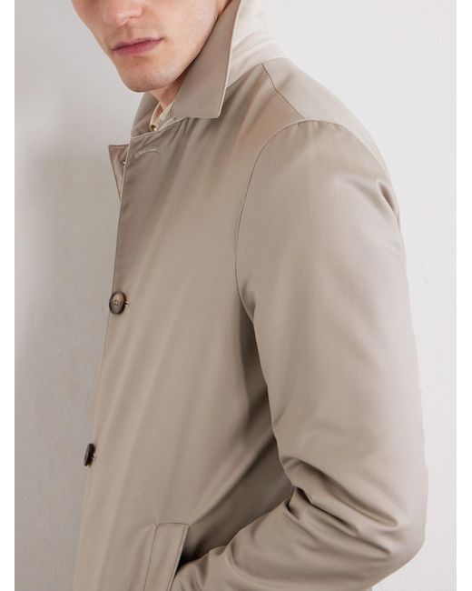 Thom Sweeney Natural Reversible Wool-Twill Coat for men