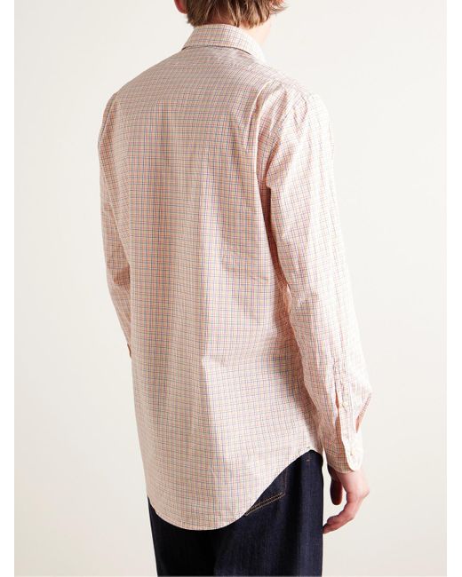 Sid Mashburn Pink Checked Cotton-poplin Shirt for men