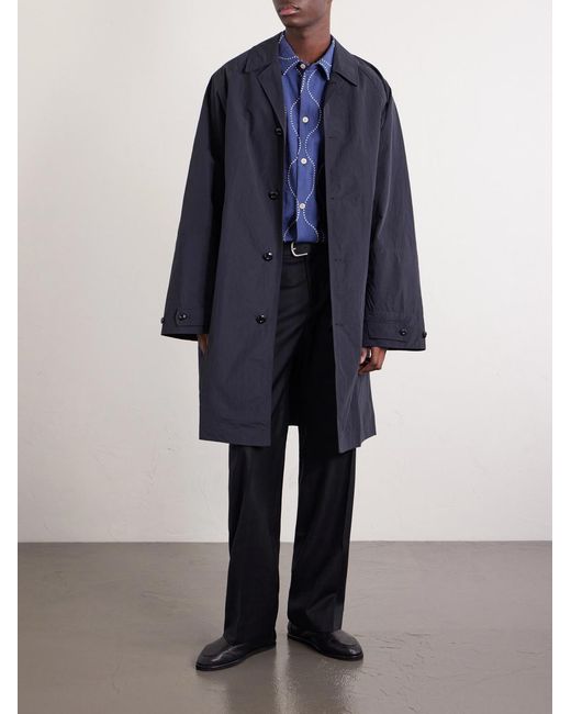 A Kind Of Guise Blue Pino Embroidered Cotton Shirt for men