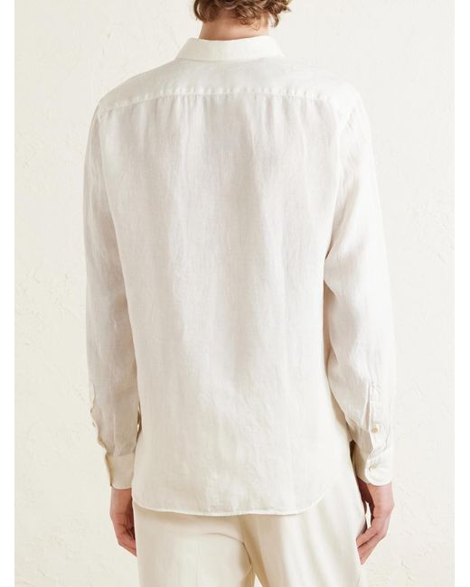 Boglioli White Linen Shirt for men