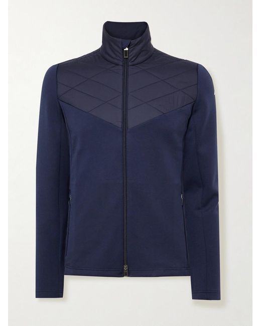 Kjus Blue Formula Quilted Shell-Trimmed Tech-Jersey Jacket for men