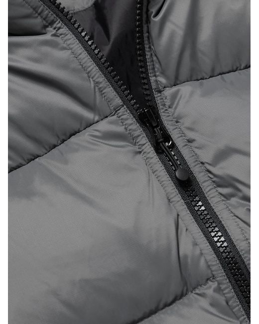 FRIZMWORKS Gray Altavia Quilted Nylon Hooded Down Jacket for men