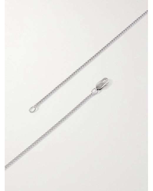 Miansai White Valor Sterling Silver Topaz Pendant Necklace for men