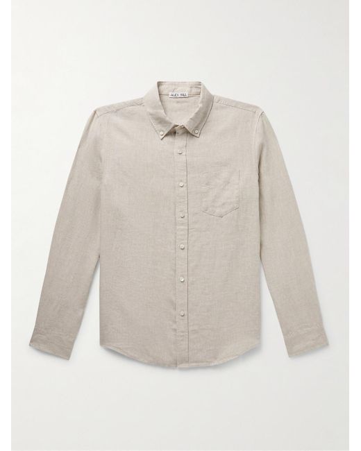 Alex Mill White Mill Button-down Collar Linen Shirt for men
