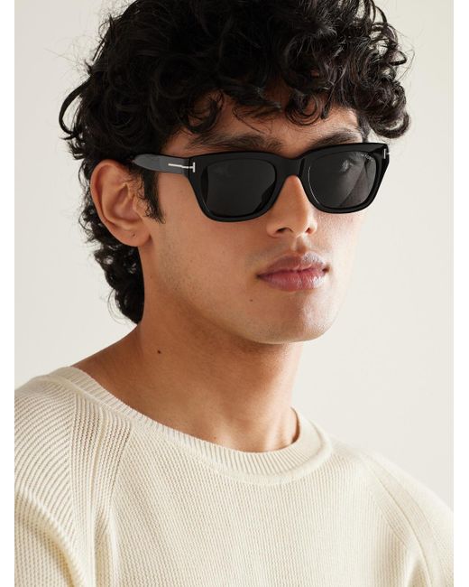 Tom Ford Black Snowdon Square-frame Acetate Sunglasses for men