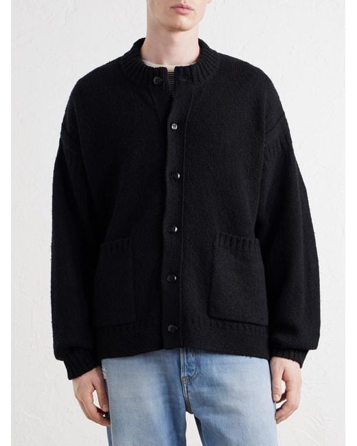 Folk Blue Knitted Cardigan for men