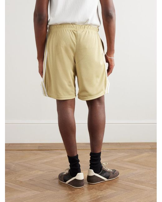 GALLERY DEPT. Natural Venice Court Wide-leg Logo-print Webbing-trimmed Mesh Shorts for men