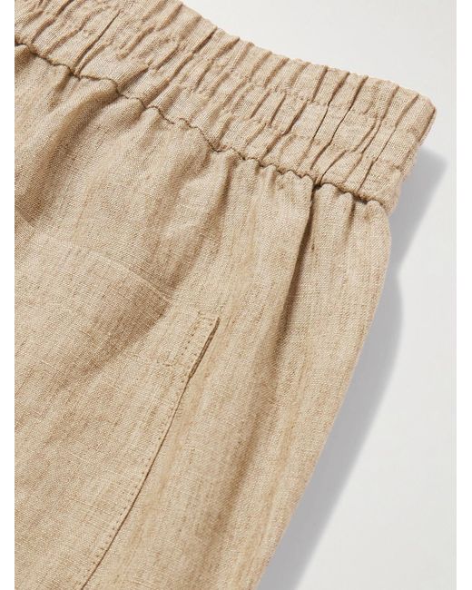 Sunspel Natural Slim-Fit Straight-Leg Linen Trousers for men
