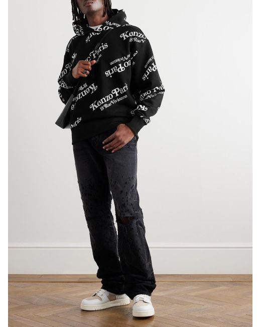VERDY Felpa in jersey di cotone con cappuccio e logo di KENZO in Black da Uomo