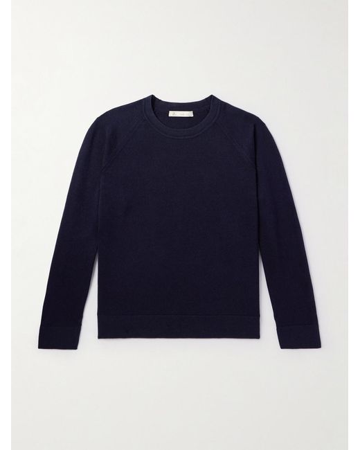 Umit Benan Blue Zefira Cashmere And Silk-Blend Sweatshirt for men