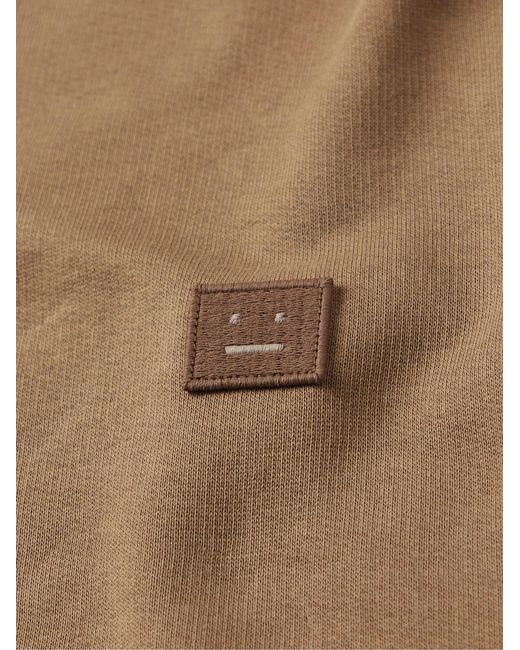 Acne Natural Fonbar Logo-Appliquéd Cotton-Jersey Sweatshirt for men