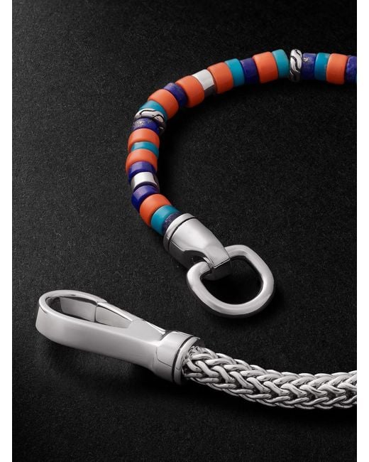 John Hardy Black Heishi, Lapis Lazuli, And Enamel Bracelet for men