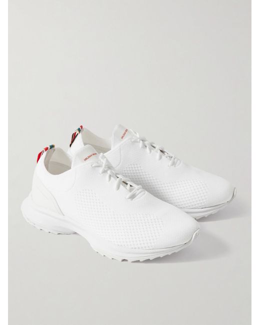 Sneakers in maglia stretch con finiture in gomma Somerled di Orlebar Brown in White da Uomo