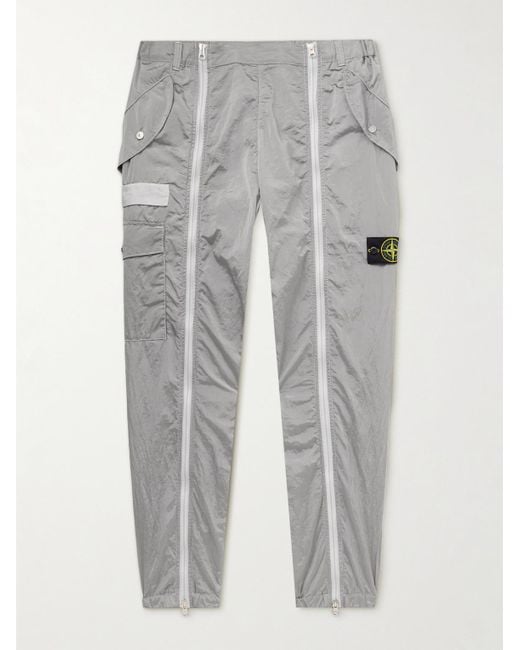 Stone Island Synthetic Tapered Logoappliquéd Zipdetailed Shell Cargo