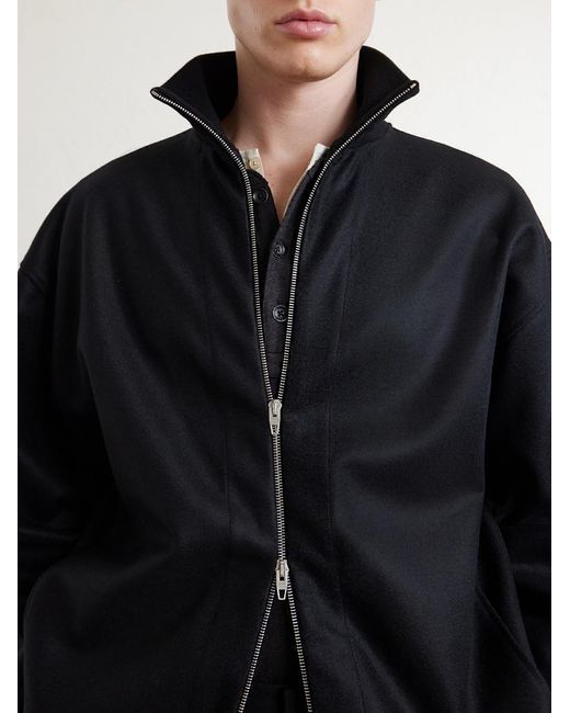 Jil Sander Black Wool-Felt Jacket for men