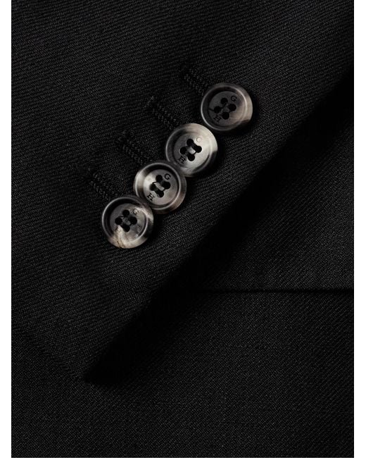 Gabriela Hearst Black Irving Slim-Fit Unstructured Wool, Silk And Linen-Blend Twill Suit Jacket for men