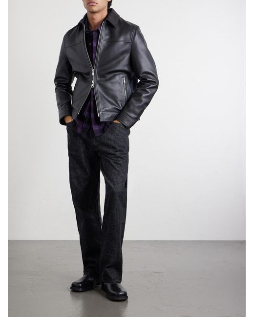 Fullcount Black 0105Bk Straight-Leg Selvedge Jeans for men
