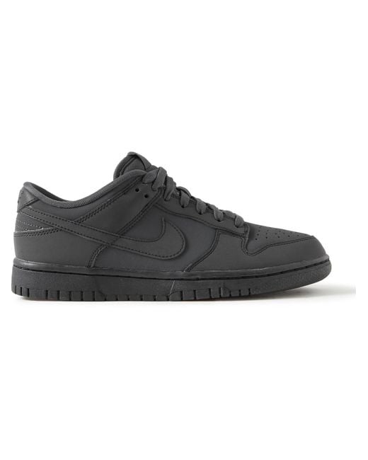 Nike Black Dunk Low Cyber Reflective Faux Leather Sneakers for men