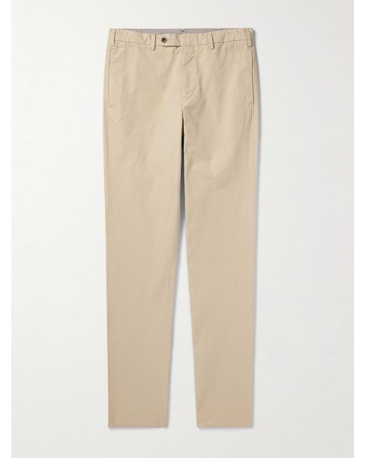 Sid Mashburn Natural Straight-leg Garment-dyed Cotton-twill Trousers for men