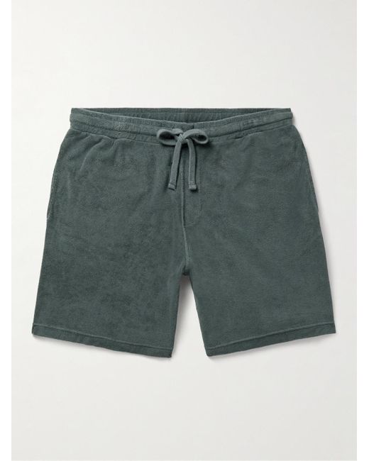 Hartford Green Straight-leg Cotton-blend Terry Drawstring Bermuda Shorts for men