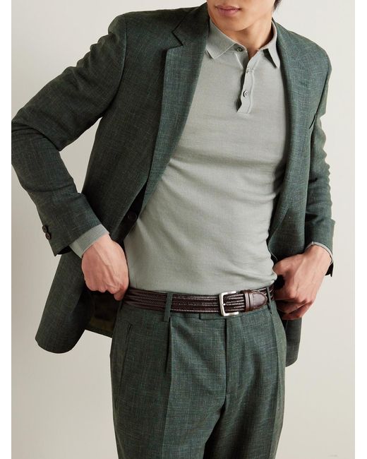 Mr P. Green Virgin Wool, Silk And Linen-Blend Suit Jacket for men