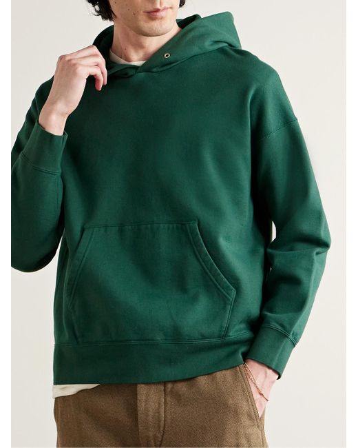 Visvim Green Ultimate Jumbo Sea Island Cotton-jersey Hoodie for men
