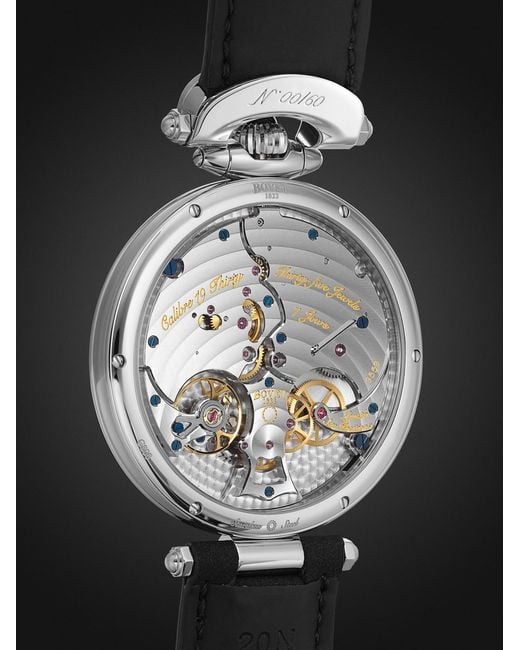 Bovet Black 19Thirty Limited Edition Hand-Wound Stainless Steel Watch, Ref. Nts0115 for men