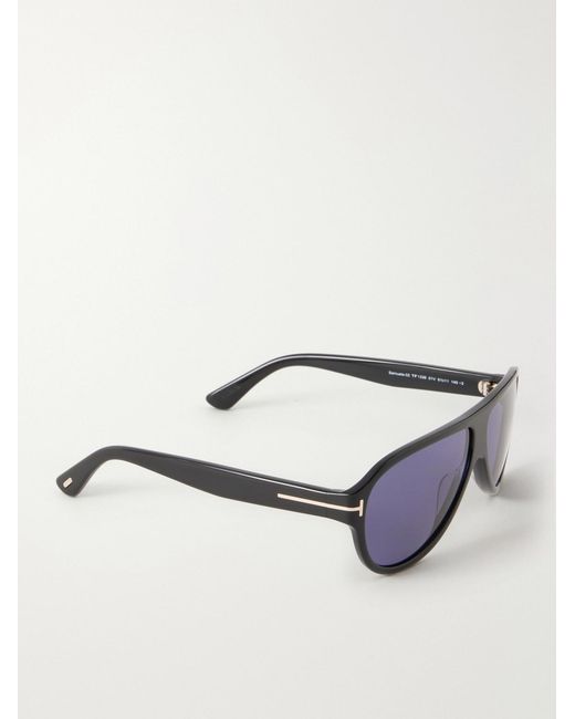 Samuele 02 Aviator-Style Acetate Sunglasses di Tom Ford in Blue da Uomo