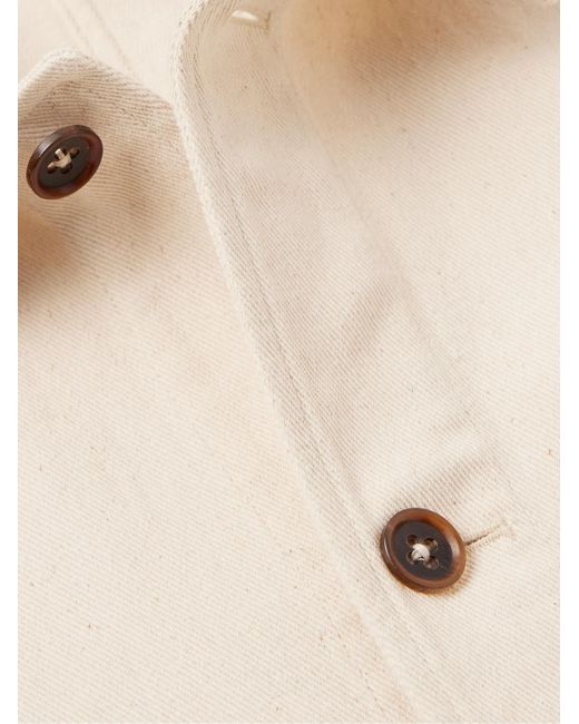 Incotex Natural Montedoro Cotton-gabardine Shirt Jacket for men