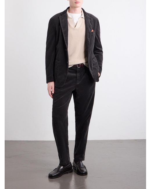 Barena Black Cotton-Blend Corduroy Blazer for men