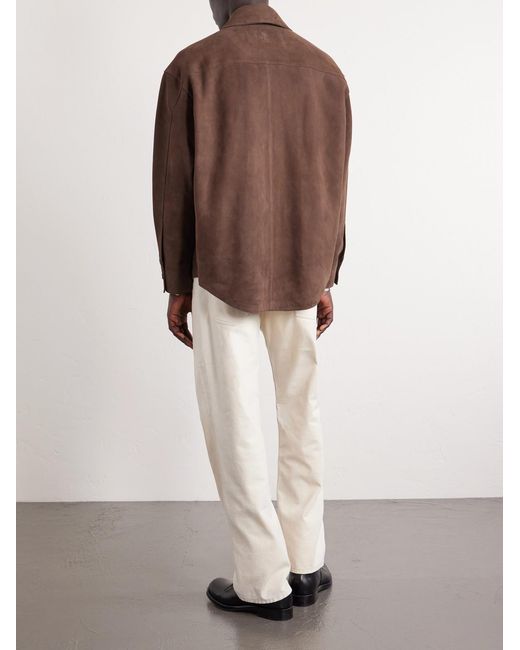 AMI Brown Suede Jacket for men