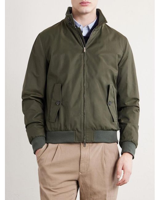 Slowear Green Cotton-blend Bomber Jacket for men