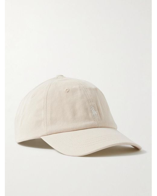 Polo Ralph Lauren Natural Logo-embroidered Cotton-twill Baseball Cap for men