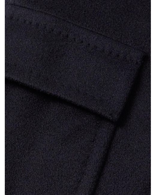 Thom Sweeney Blue Double-Breasted Wool And Cashmere-Blend Felt Overcoat for men