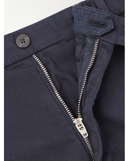 Boglioli Blue Straight-leg Cotton-blend Trousers for men