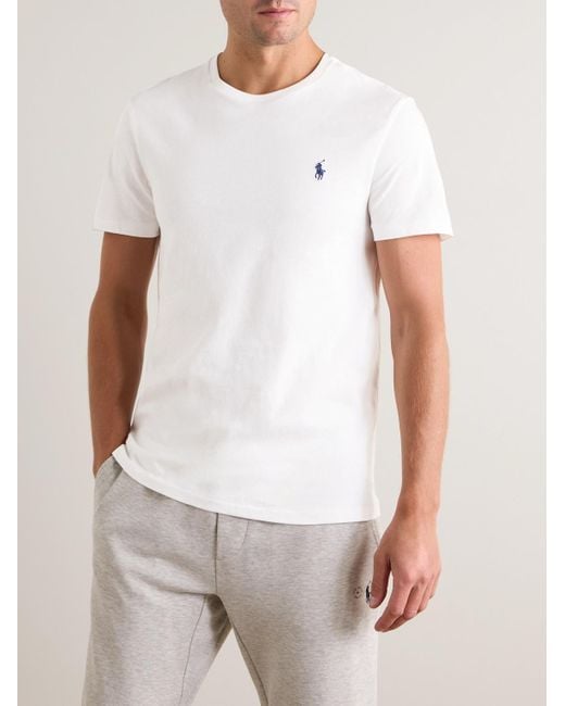 Polo Ralph Lauren White Slim-Fit Cotton-Jersey T-Shirt for men
