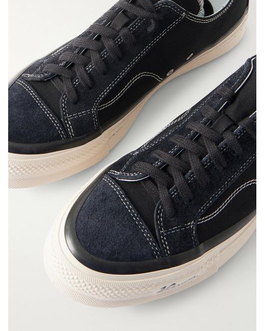 Visvim Black Nolan Suede-Trimmed Canvas Sneakers for men