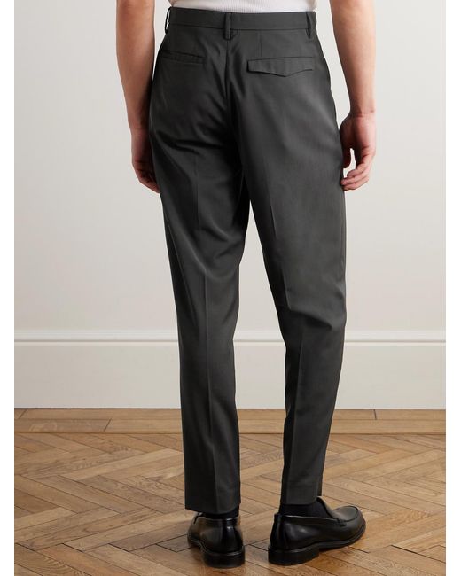Barena Gray Masco Straight-Leg Pleated Virgin Wool Trousers for men