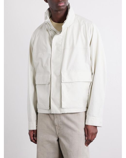 Lemaire White Ventile Cotton Hooded Jacket for men
