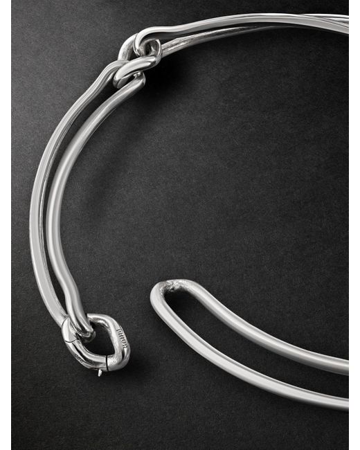 MAOR Black Unity Link Sterling Necklace for men