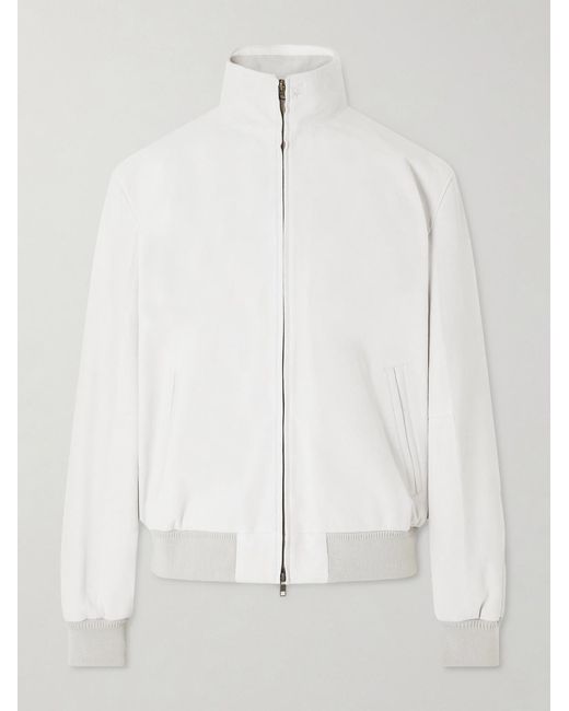 Aimé Leon Dore White Suede Jacket for men