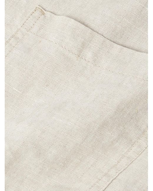 Mr P. White Linen Overshirt for men