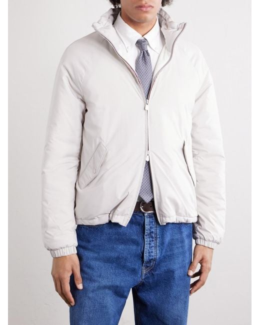 Brunello Cucinelli Natural Padded Shell Hooded Jacket for men