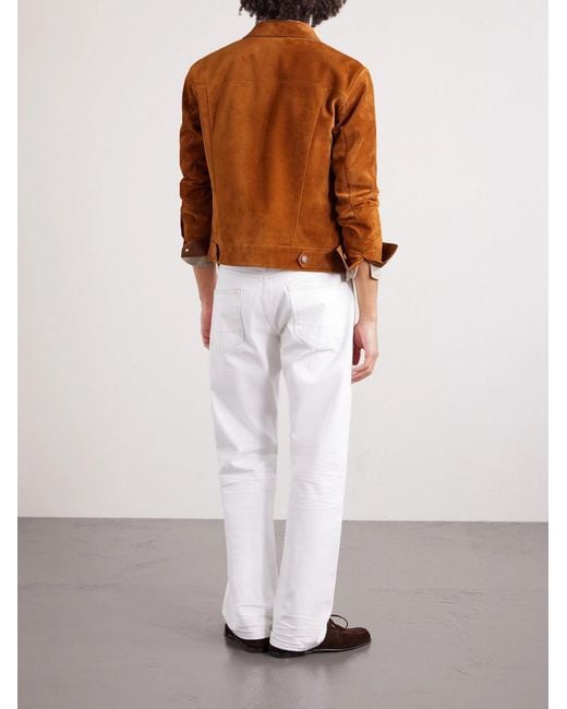 Tom Ford White Straight-Leg Selvedge Jeans for men