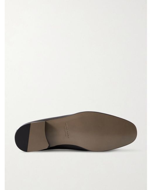 Manolo Blahnik Black Truro Full-grain Leather Loafers for men