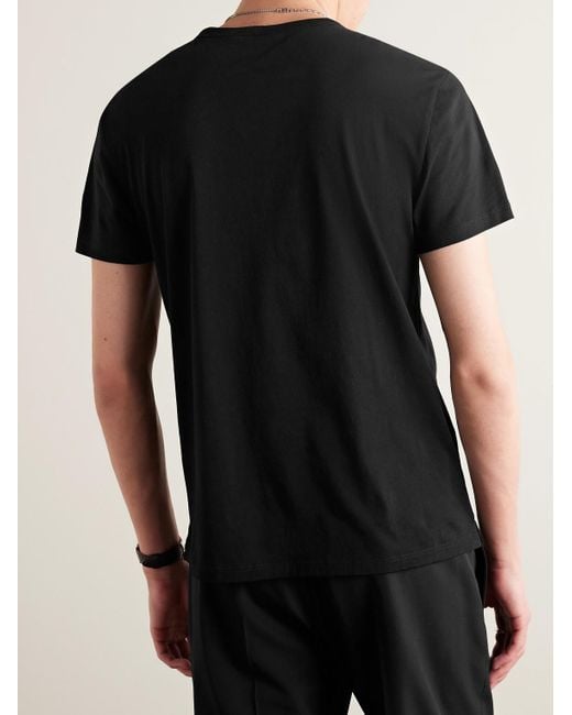 T-shirt in jersey di cotone Luxe Featherweight di Club Monaco in Black da Uomo