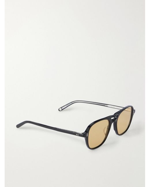 Garrett Leight Natural Doc Aviator-Style Acetate Sunglasses for men