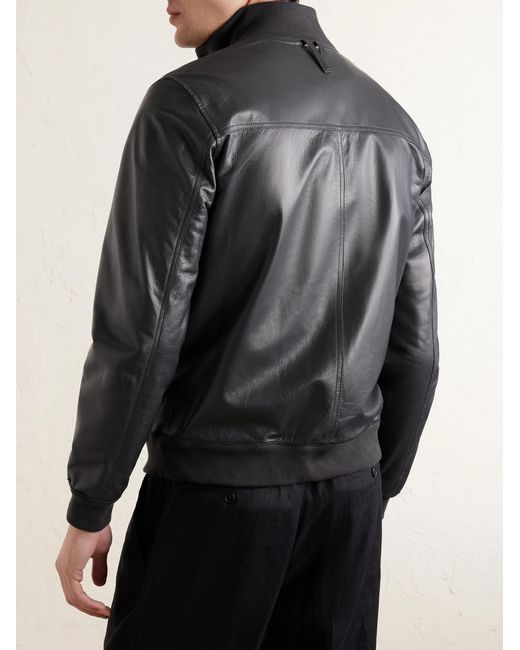 Ino Leather Jacket di Valstar in Black da Uomo