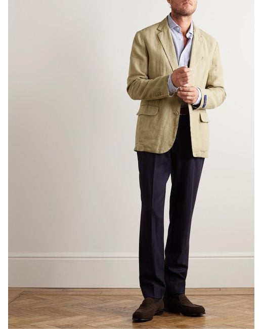 Polo Ralph Lauren Natural Unstructured Linen Suit Jacket for men